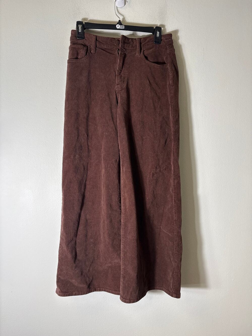 Just Black Denim Brown Cordoroy Wide Leg Pants Sz 26